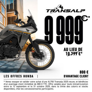 Offre spéciale à ne pas rater sur la Honda Transalp
